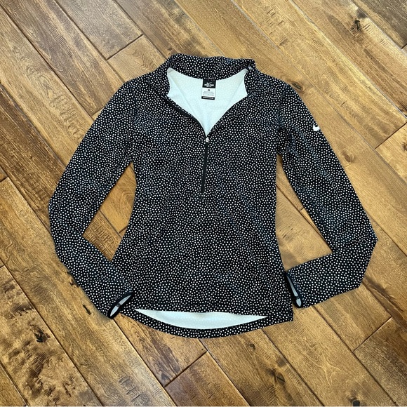 Nike Jackets & Blazers - NIKE black white half zip womens size small